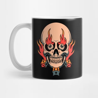 dice skull tattoo Mug